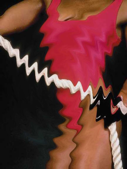 Imagen distorsionada de una mujer atl�tica 